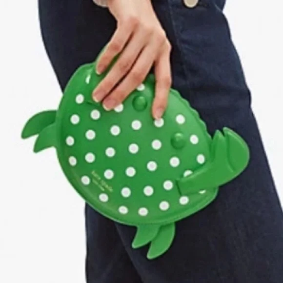 Kate Spade Shelly Green & Red Crabs Crossbody with Coin Purse, limited edition - Picture 5 of 9